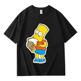 VINESU Bart-Printed Heavyweight T-shirts