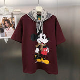 VINESU Trendy Mickey Mouse T-Shirt + Free Bandana Scarf