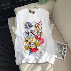 VINESU MKT06 - Y2K Retro Cartoon Gang Double-Sided Embellished Tee