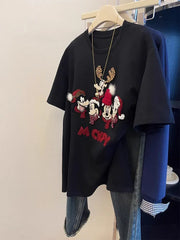 VINESU 3D Embroidered Cap & Cartoon Short-Sleeve Tee - Heavy Craftsmanship Design