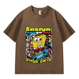 VINESU SpongeBob Printed Heavyweight T-shirts