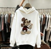 VINESU Heavy-Embellishment 3D Floral Hoodie