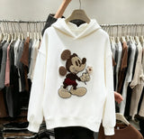 VINESU Heavy-Embellishment 3D Floral Hoodie