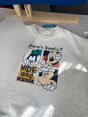 A87 - Vintage "Where's Goofy?" Comic Print Crewneck Sweatshirt | Heavyweight Fleece Loose Top