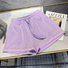 VINESU | New Style-Summer Hot Diamond Loose Short Sweatpants