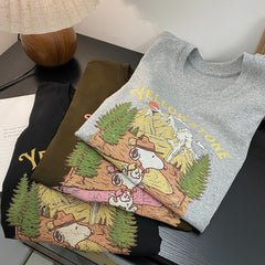 A184 - Vintage Snoopy Graphic Tee - 220g Premium Heavyweight Cotton - Retro Peanuts Aesthetic Streetwear T-Shirt