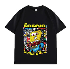 VINESU SpongeBob Printed Heavyweight T-shirts