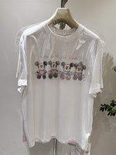 A181 - Luxury 3D Mickey Mouse Graphic Tee - Crystal Seed Bead Embroidery with Mini Sunglasses