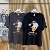 VINESU Full of Festive Feel! Donald Duck Rhinestone Christmas T - shirt