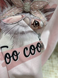 A183 - Cool Cat Graphic Tee - Hand-Embroidered Crystal Beaded Detail - 220g Premium Heavyweight Cotton