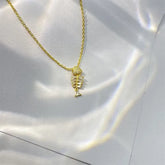VINESU 925 Sterling Silver Fishbone Heart Necklace with Cubic Zirconia - Gold Plated Pendant Necklace with Gift Box for Women