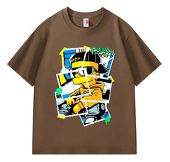 VINESU Sticker Bart Printed Heavyweight T-shirts