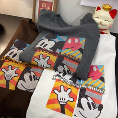 A149 - Vintage Mickey Pop Art T-Shirt - Hand-Embroidered "Street Later" Graphic Tee - 220g Premium Heavyweight Cotton