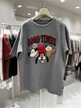 3D Knit Beanie Mickey Mouse Embroidered T-Shirt - Artisanal Character Graphic Tee - 220g Premium Heavyweight Cotton - Structured Boxy Fit