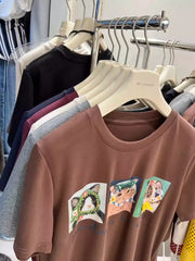 VINESU Style On Point🐈 Cat Illustration Tee—3D Accents Tell Stories