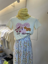 A182 - "Of Horse" Funny Graphic Tee - Sparkling Rhinestone & Embroidered Pony - 220g Premium Heavyweight Cotton