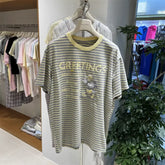 A133 - 2026 Urban Retro Mickey Striped Tee | 300g Heavyweight Premium Cotton | Oversized Summer Essential