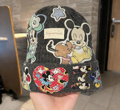 VINESU Handcrafted Patchwork Bucket Hat | Y2K Vintage Cartoon Winter Beanie
