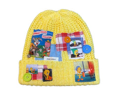 H17 - Heavy-Duty Patchwork Bugs Bunny Beanie | Vintage Distressed Warm Hat