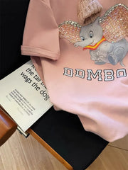 VINESU Sparkly Little Elephant Takes the Stage, the Eye - Catching Secret of Cute T - shirt