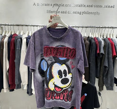 VINESU MKT11 - Graffiti-Style Cartoon Portrait Cotton T-Shirt✨Loose fit, suitable for 99–165 lbs