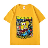 VINESU SpongeBob Printed Heavyweight T-shirts