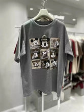 VINESU Nine-grid Heavy Three-dimensional Pattern T-shirt