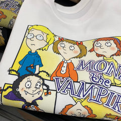 A188 - Vintage Mona the Vampire Graphic Tee - 220g Premium Heavyweight Cotton