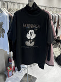 VINESU Rhinestone Cartoon Mouse TEE - 3D Bling Design, Sweet-Cool Street Style