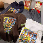 A156 - Funny Cartoon Cat & Mouse Graphic Tee - Retro Pop Art Streetwear T-Shirt - 220g Premium Heavyweight Cotton