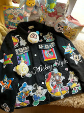Vinesu A70 - Custom Mickey Patchwork Denim Jacket - Handmade Oversized Jean Jacket