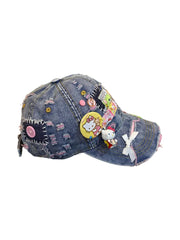 Vinesu H15 - Original Snoopy Cartoon Appliqué Patchwork Baseball Cap