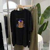 Handmade Teddy Bear Tee – 3D Knit Hat & Beaded Cotton T-Shirt