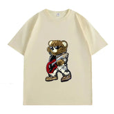 VINESU Rock Bear - Heavyweight 3D Pearl Embellished Tee