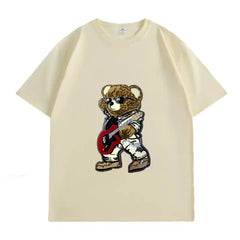 VINESU Rock Bear - Heavyweight 3D Pearl Embellished Tee