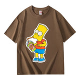 VINESU Bart-Printed Heavyweight T-shirts
