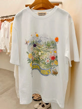 Vinesu A73 - Pastoral Hand-Painted 3D Felt Decor T-Shirt | 220g Cotton Loose Casual Top