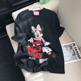 VINESU MN-Retro Printed Heavy Industry Short Sleeve T-Shirt