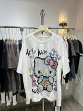 A167 - Hello Kitty Double-Sided Sequin Embroidered T-Shirt - 320g Ultra-Heavyweight Cotton - Oversized Slouchy Fit Luxury Tee