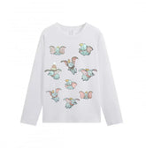 VINESU 3D Embroidered🌺 3D Wool Hat Design Long Sleeve Heavyweight Tee
