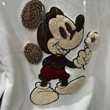 Vintage Mickey Embroidered Oversized Cotton T-Shirt