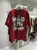 VINESU Nine-grid Heavy Three-dimensional Pattern T-shirt