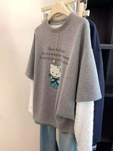 VINESU A40 Women’s Oversized Hello Kitty Short Sleeve Tee