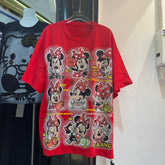 A209 -9 Panel Minnie "Bling" Double-Sided Tee - 320g Ultra-Heavyweight Cotton - Premium Rhinestone Character Streetwear
