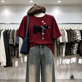 3D Dog Appliqué T-Shirt | Handmade Textured Statement Tee