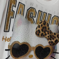A227 - Hello Kitty "Ice Out" Heavy Boxy Tee - 320g Luxury Heavyweight Breathable Cotton - Premium Rhinestone Bling Streetwear Graphic Tee