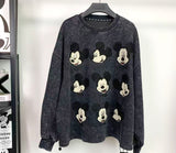 Washed Retro Mickey Patch Sweatshirt