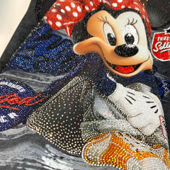 R19 - Vintage Streetwear Chibi Minnie Mouse Sweatshirt - Heavy Pure Cotton Bling Rhinestone Oversized Pullover