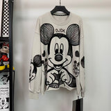 Vintage Washed Mickey Sequin Sweatshirt | Oversized Graphic Crewneck