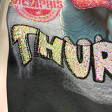 Heavy Rhinestone Cute Elephant T-Shirt | Oversized Sparkle Graphic Tee